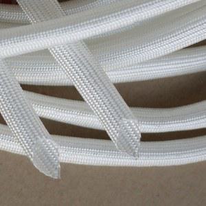 흰색 절연 튜브 1 40mm 섭씨 600도 고온 땋은 부드러운 유리 섬유 슬리브