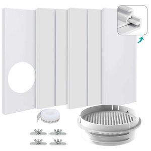 창문 에어컨 막이 판넬 배기 샷시 자바라 이동식 화이트