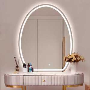 화장대 벽걸이 거울 김서림 스마트 드레싱 터치형 타원 LED