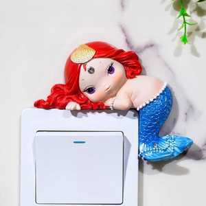 인어 스위치 장식 커버 벽 콘센트 가리개 보호 덮개