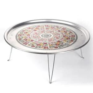 옛날 접이식시크 양은밥상 5호(66.5cm) 별왕대/양은발상