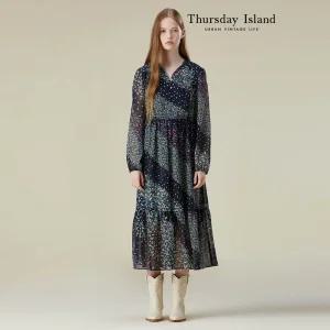 [Thursday Island] 패턴믹스 브이넥 원피스(T236MOP142W)