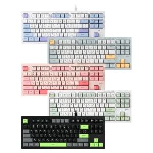 지클릭커 오피스프로 OPK50 사일런스 M RGB 무소음 방수 키보드 87키