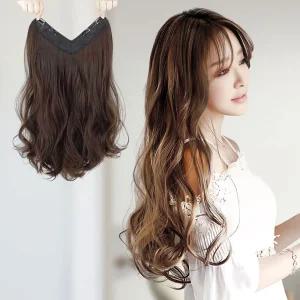 뿌이뿌이가발 1P 웨이브 헤어피스 붙임머리 부분가발