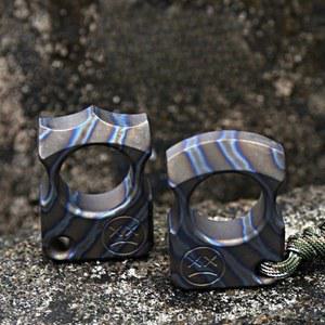 호신용 너클 핑거 휴대용 미니너클 미니 티타늄너클 반지 블랙