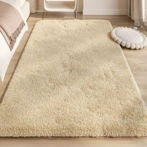 침대옆 타원형 두꺼운 보온 러그카페트 감성 침대옆러그 섬세하고 러그매트 극세사 안방