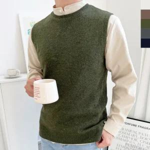 2L-OTT 1017 남자기본울니트조끼베스트