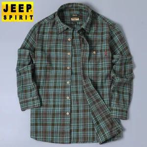 JEEP SPIRIT 긴팔 와이셔츠 가을 겨울 빅사이즈 남자체크셔츠
