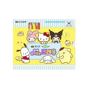 f20 163699 지구화학 산리오 손에 묻지 않는 크레용 24색 1갑 12개입