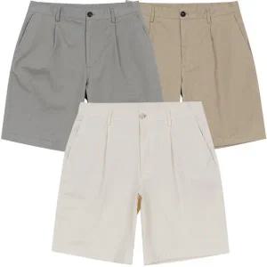 [디바옴므]여름 와이드 치노 면스판 팬츠 쇼츠 5부 6부 바지