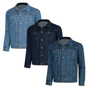 데님 캐주얼 카라 단정하고 편안한 남성 청자켓 IC-JKA-JE