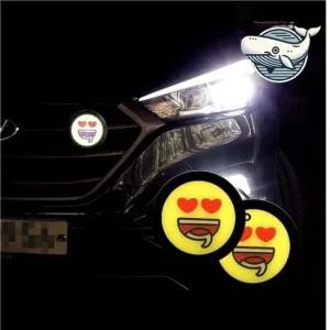 차량 형광 조명 효과적인 데이라이트 원형 하트 자동차튜닝스티커 차량데칼스티커 주유구스티커