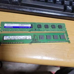DDR3 4GB/총8GB 삼성,ADATA PC3-10600U 메모리 세트