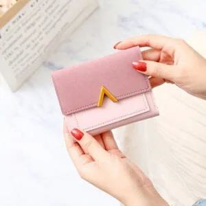 [콩심팥심]러블리 여학생 중학생 생일선물 반지갑 지갑 핑크투톤