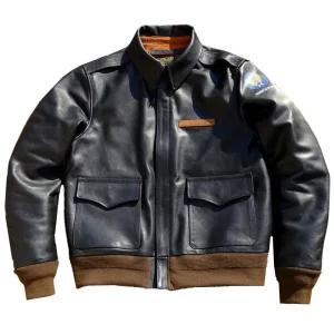 말가죽 자켓 A-2 미공군 파일럿 레더 아메리칸 레트로
