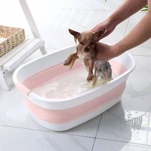 퐁퐁 접이식 반려동물 욕조 강아지 고양이 애견목욕통