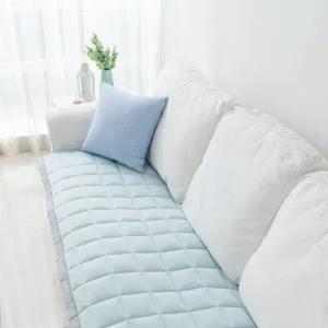 뉴크레용 냉감 쇼파패드 4단 65x240cm 블루