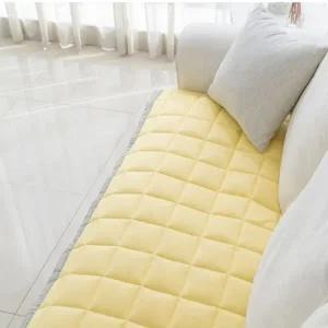 뉴크레용 냉감 쇼파패드 4단 65x240cm 옐로우