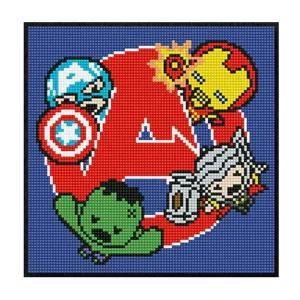 [콩심팥심]보석십자수 마블 시리즈 가와이 어벤져스 25x25