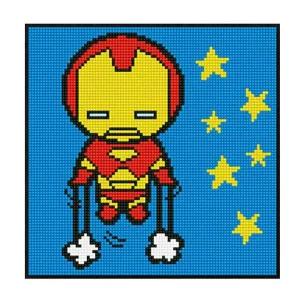 [콩심팥심]보석십자수 마블 시리즈 가와이 아이언맨 25x25