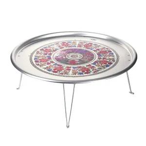 고품질 옛날 접이식 양은밥상 4호(62cm) 왕왕대/양은발상/시 (WBA48E1)