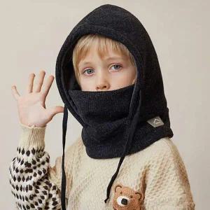 [콩심팥심]주니어 부드럽고 따듯한 겨울 바라클라바 후드넥워머 넥게이터