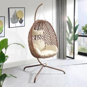 [아트박스]/위드마켓 1인용 타원형 행잉체어 (브라운)