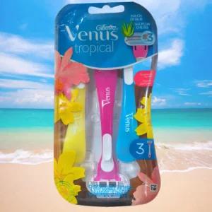 질레트 비너스 여성용 일회용 면도기 트로피컬 3개입, 1개