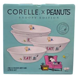 코렐 스누피 브런치 냉면기 4p세트 국수 파스타 샐러드면기
