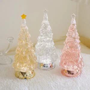 스노우 트리 대 크리스마스 오르골 워터볼 LED 스노우볼 무드등 조명