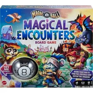 Mattel Games Magic 8 Ball Magical Encounters 가족을 위한 보드 게임 리얼 매직 8볼이 있는 협동 플레이