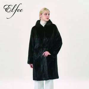 [신세계라이브쇼핑]25FW 진도 엘페 휘메일 풀스킨 밍크 후드 코트- 블랙(EC17)