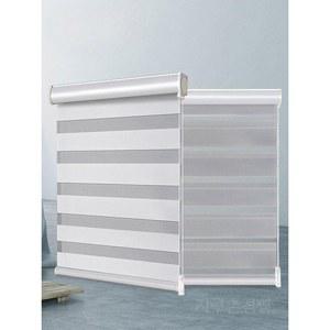 무타공 블라인드 압축봉 화이트 150cm x 무펀칭 커튼 100cm