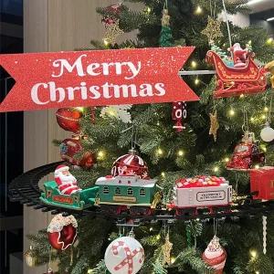 트리 전동 기차 크리스마스 움직이는 철도 오너먼트