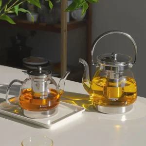 내열유리 인덕션전용 주전자 티포트 3size 약탕기 열탕기 대형주전자 유리주전자 티팟