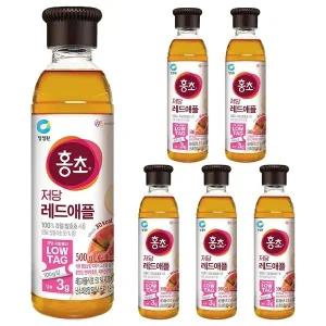 대상 청정원 홍초 저당 레드애플 500ML x 6개