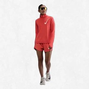 [나이키]여성 스우시 드라이 핏 하프 집업 러닝 미드 레이어 HJ2226-814 2482218