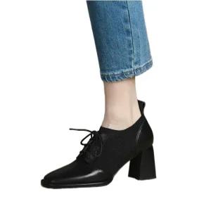 부티힐 하이힐 수제화 옥스포드 구두 고급 펌프스 양털 오프화이트 가죽 베이지 브라운 자형