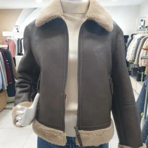 [더아이잗]클래식 퍼 무스탕 자켓