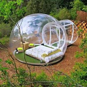 투명 버블하우스 야외 캠핑장 에어모델 볼펜션 에어캠핑 호텔 팝업스토어 럭셔리 텐트방 별빛