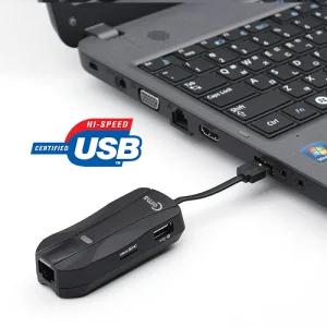 Coms USB 2.0 멀티 컨버터(카드리더기(Micro SD TF SD)+2P+허브+랜 RJ45)장비 네트워크 컴퓨터주변기기 PC