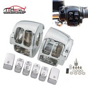크롬 오토바이 스위치 하우징 커버 6 캡 단추 할리 데이비슨 다이나 스포스터 소프테일 투어링 모델용