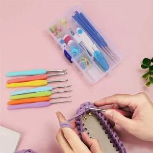 DIY 뜨개질 바늘 53P 코바늘 골무 케이스 풀세트 뜨개바늘도구