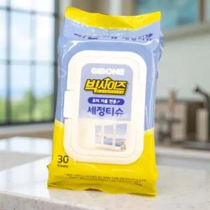 유막 제거 물티슈 유리 기름때 제거 차랑용 다용도 세정 세차 티슈 30매 3개