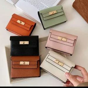 여성 지갑 명함 반지갑 골드 버클 잠금 4컬러 447대여자지갑