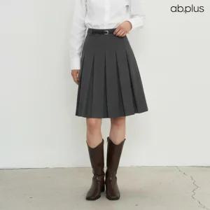 [ab.plus] 클래식 벨티드 플리츠 스커트 (LSA1MS35A)