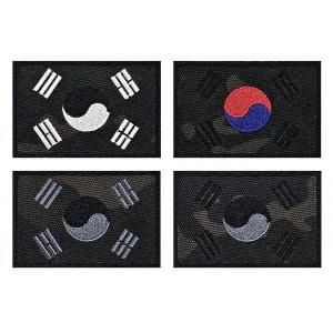 [콩심팥심]블랙 멀티캠 태극기 패치 와펜