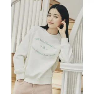 [롯데백화점]폴햄 여성 더블니트 자수 래글런 크롭 맨투맨 PHF1TR2210