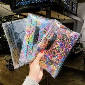 어린이용 고무줄은 머리카락을 손상시키지 않으며, 탄력이 뛰어난 여자아이용 머리끈, 일회용 머리끈