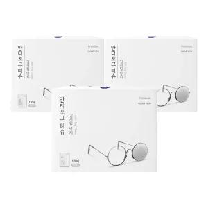 자우버 김서림방지 안경닦이 안티포그 티슈 120매X3개